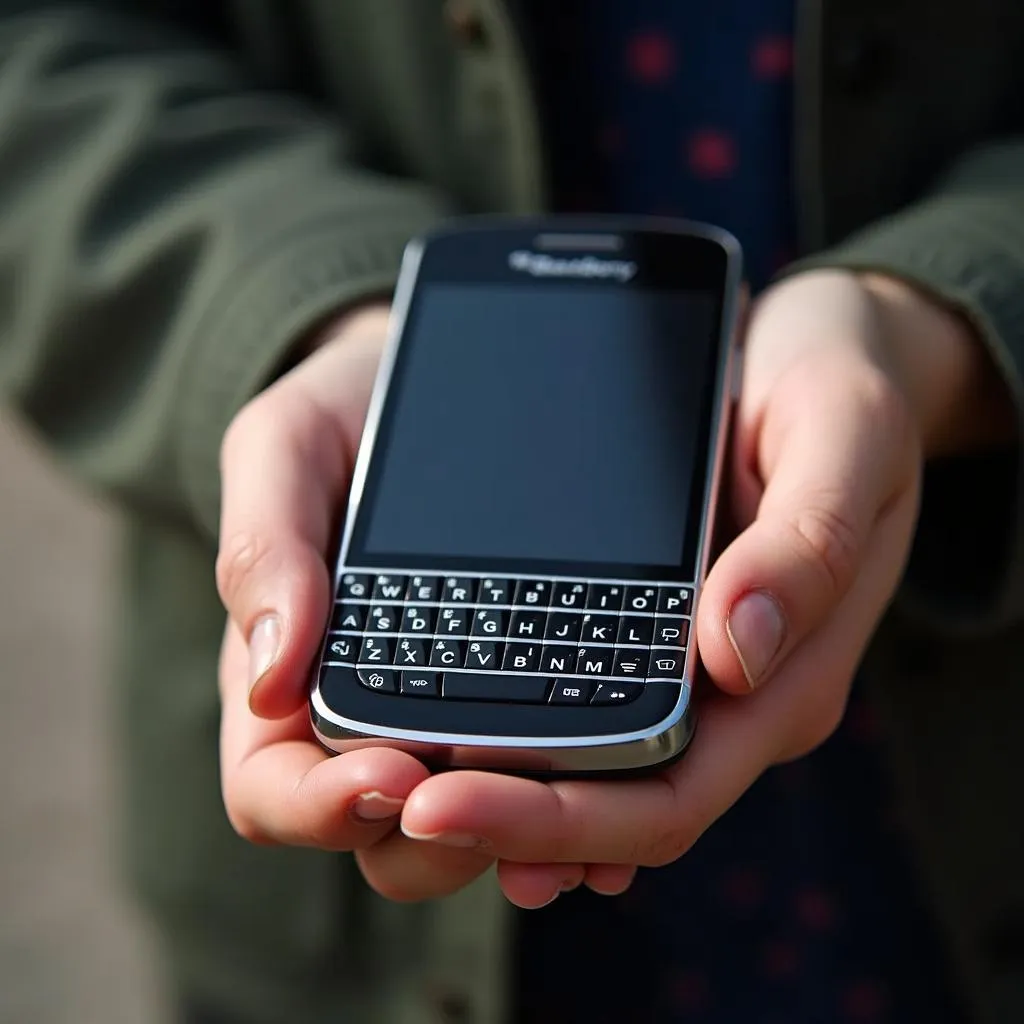 Blackberry Classic held in hand