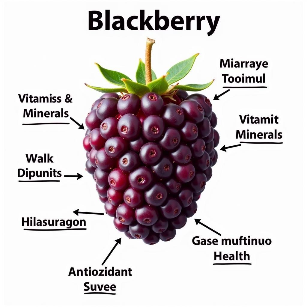 Nutritional breakdown of blackberry fruit