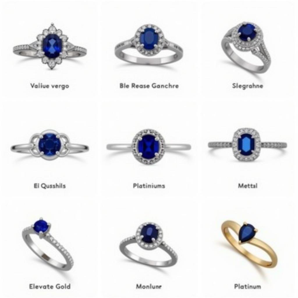 Blue Sapphire Rings in Various Settings