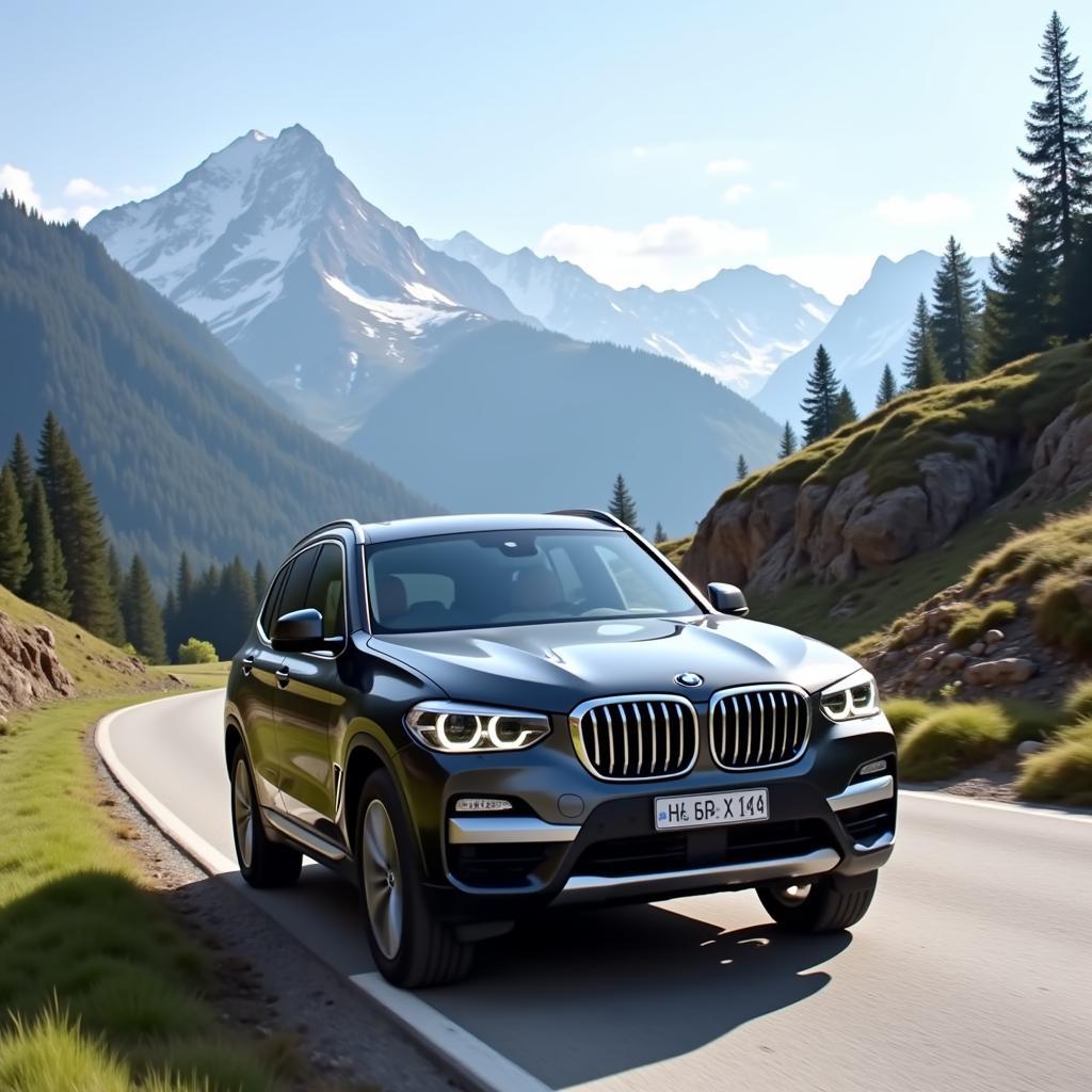 BMW SUV on Pakistani Road Trip