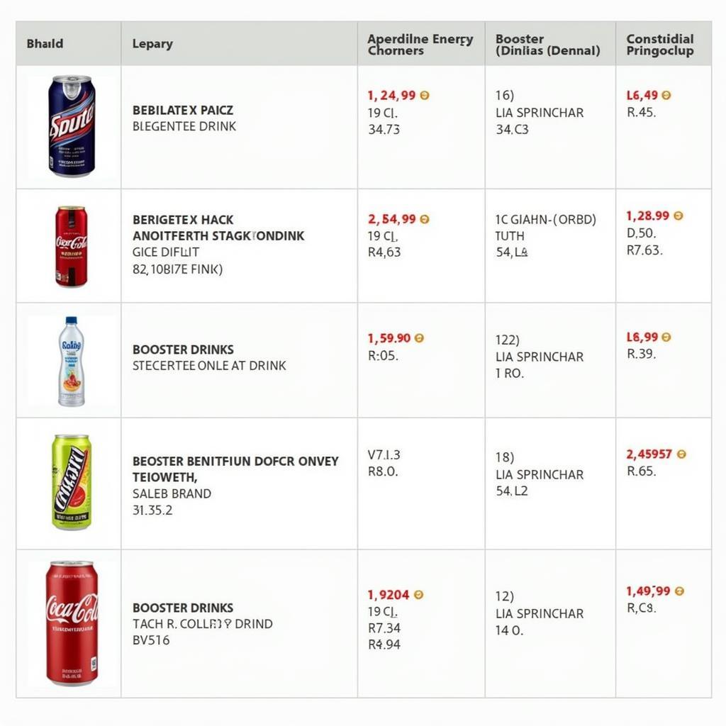 Price List of Booster Energy Drinks in Pakistan