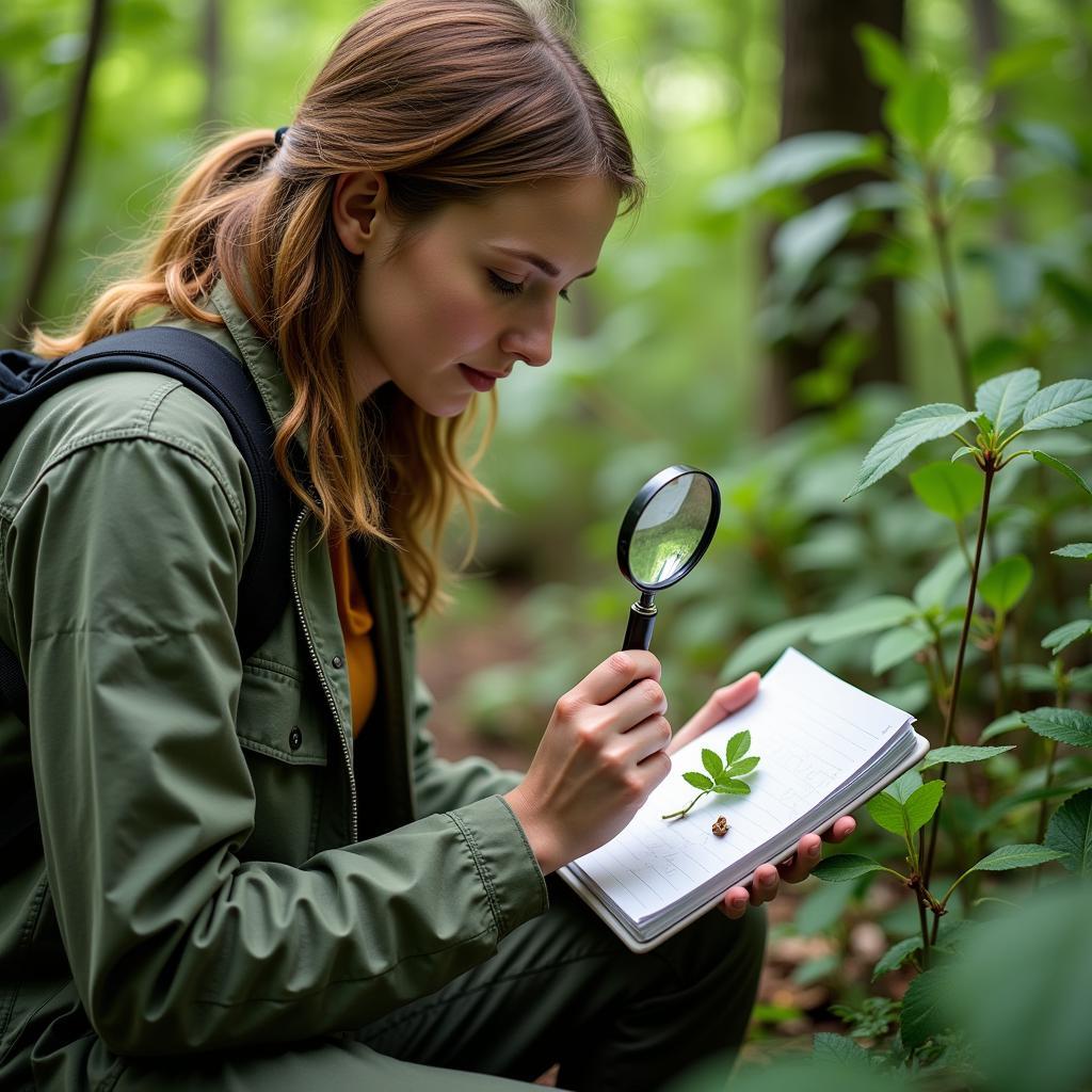 Botanist Conducting Field Research