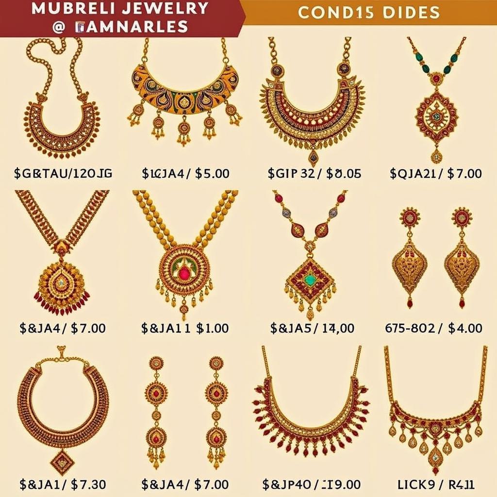 Bridal jewelry options and price comparison