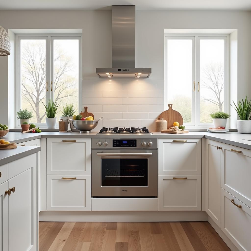 Modern Kitchen with Built-in Gas Oven