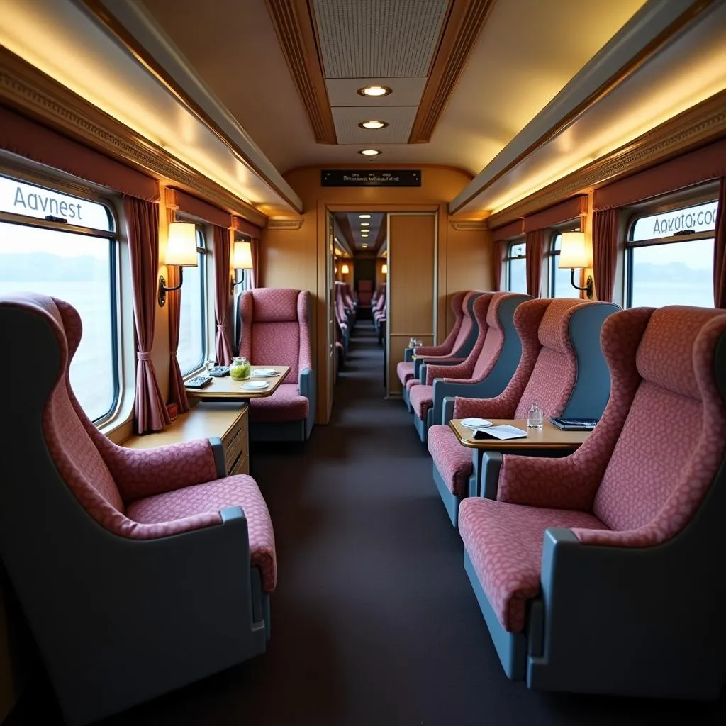 Comfortable Seats in Business Class Train in Pakistan