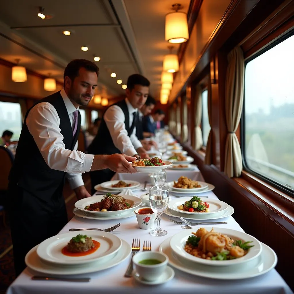 Delicious Meal Service on Business Class Train in Pakistan