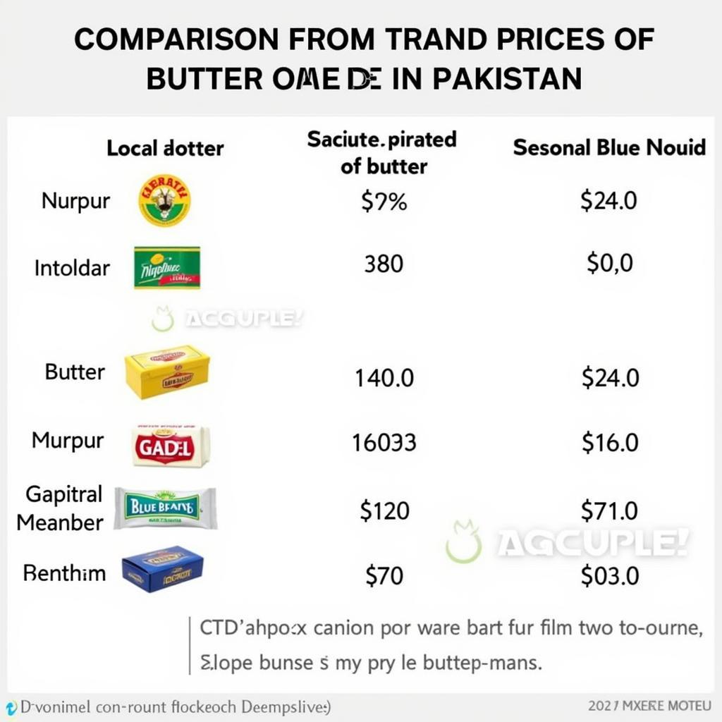 Butter Price Comparison in Pakistan