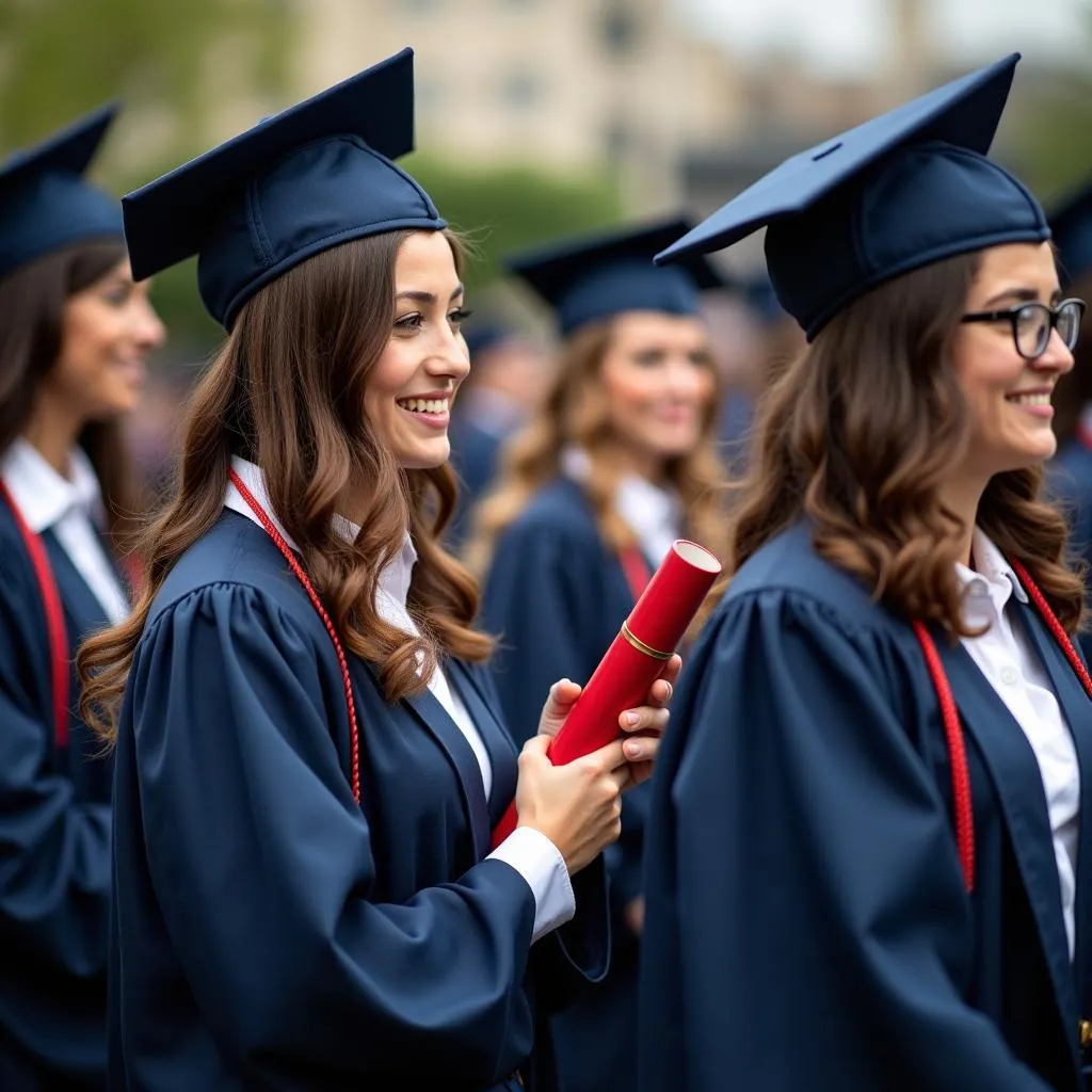 Graduation ceremony at a cadet college for girls