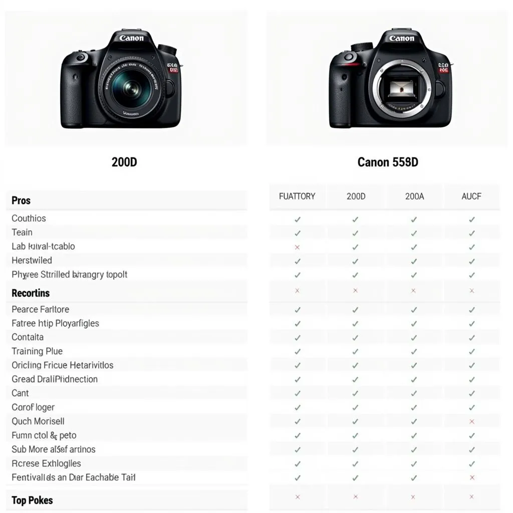 Canon 200D vs. Canon 550D Side-by-Side Comparison