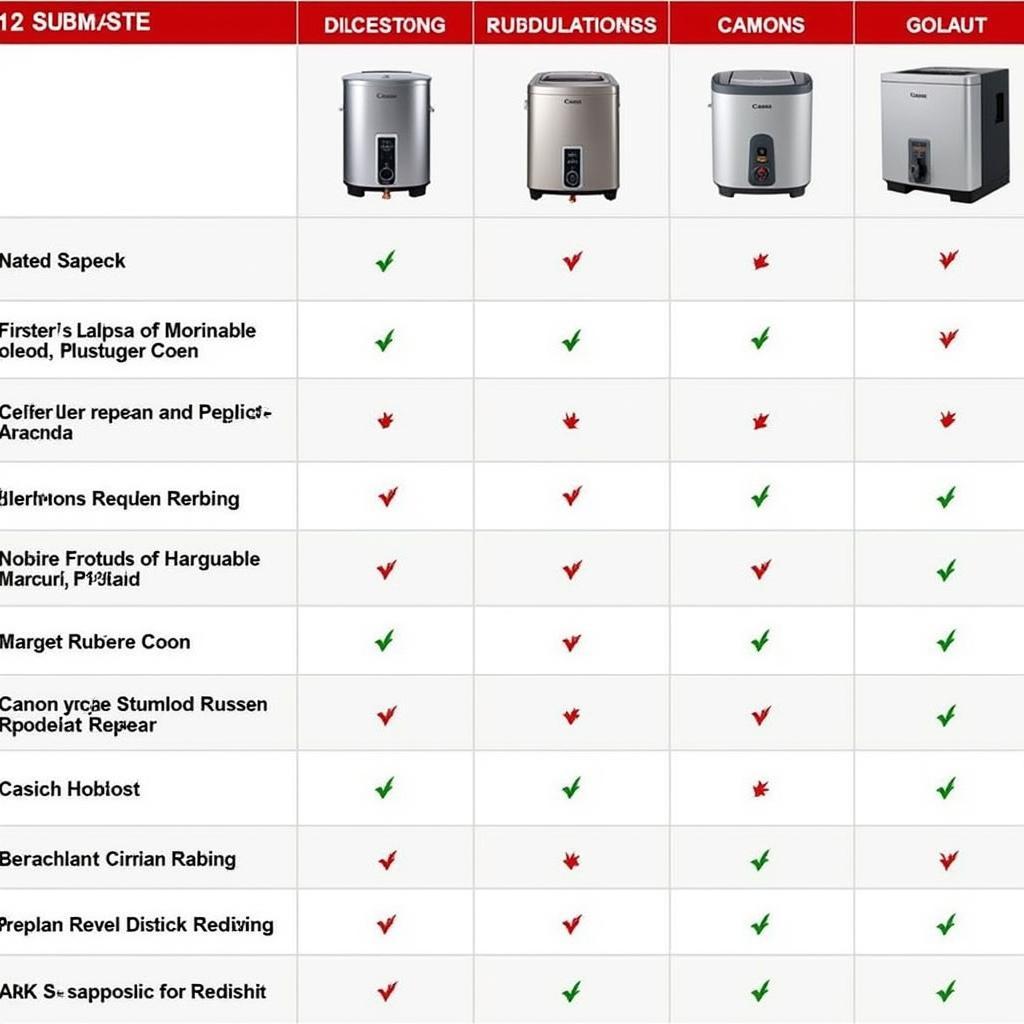 Canon Instant Geyser Price Comparison Table