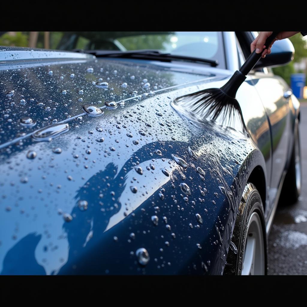 Washing a car with glass coating in Pakistan