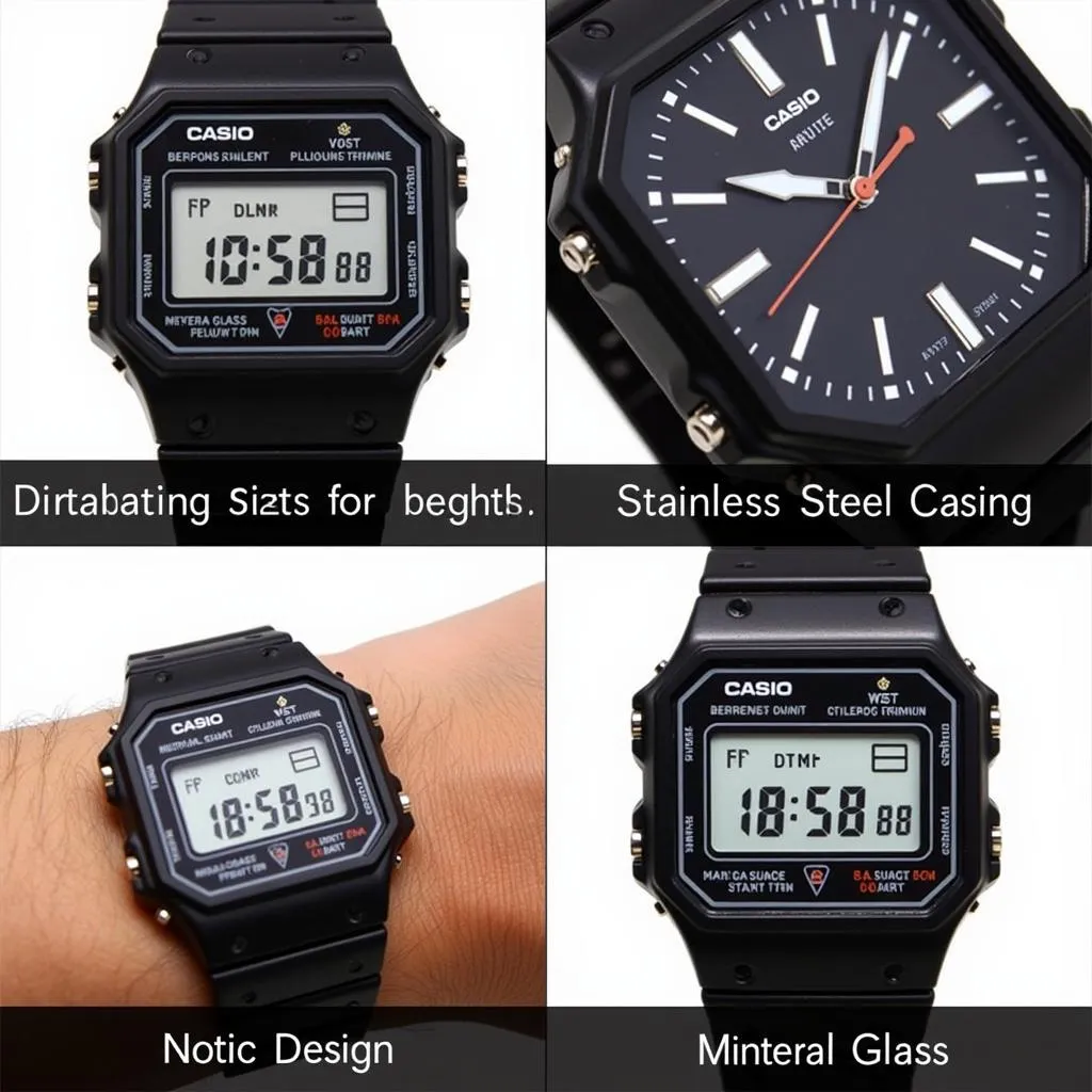 Casio MTP 1183 watch closeup