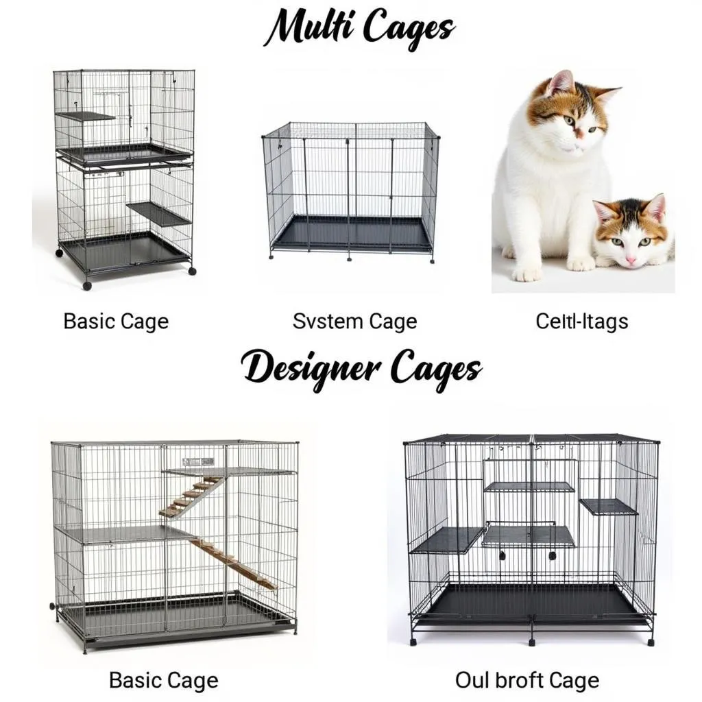 Different types of cat cages