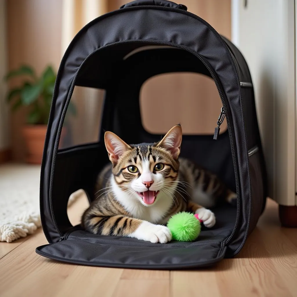 Content Cat in a Carrier