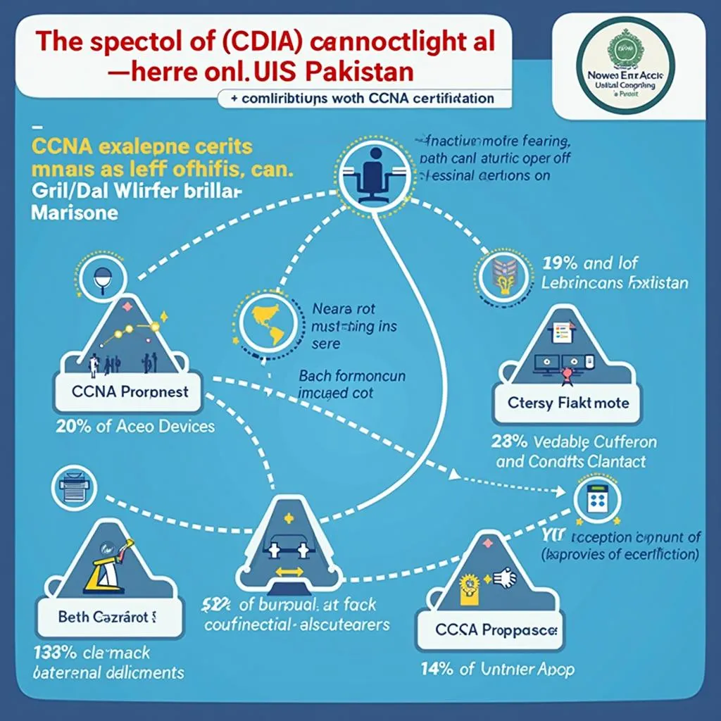 A chart depicting the various career benefits of CCNA certification in Pakistan