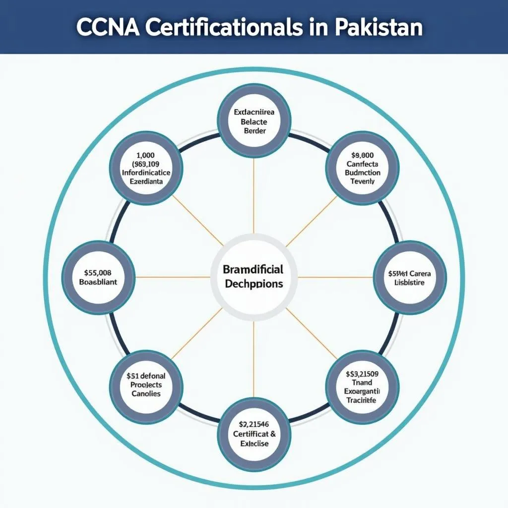 A graphic showing the cost breakdown for CCNA certification in Pakistan