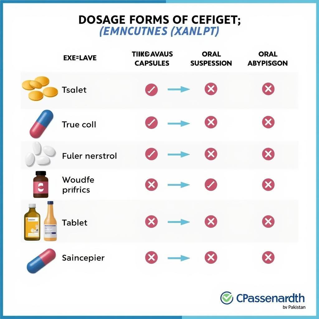 Available Forms of Cefiget