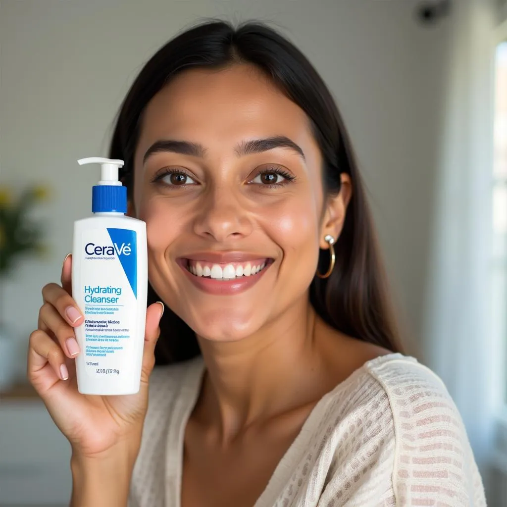 Woman Smiling with Clean Skin