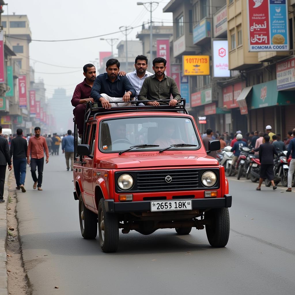 Certeza GL 110 on a Pakistani road