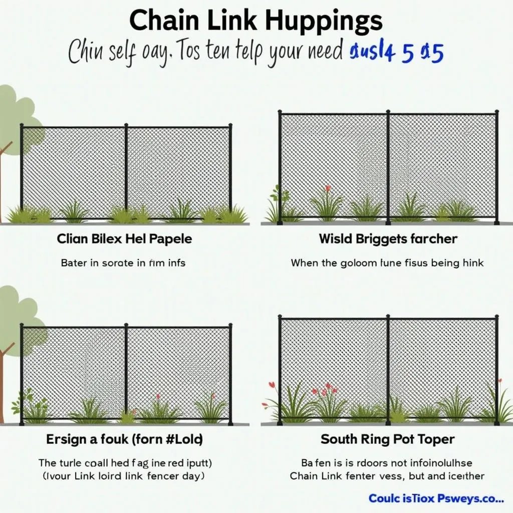 Chain link fence height variations