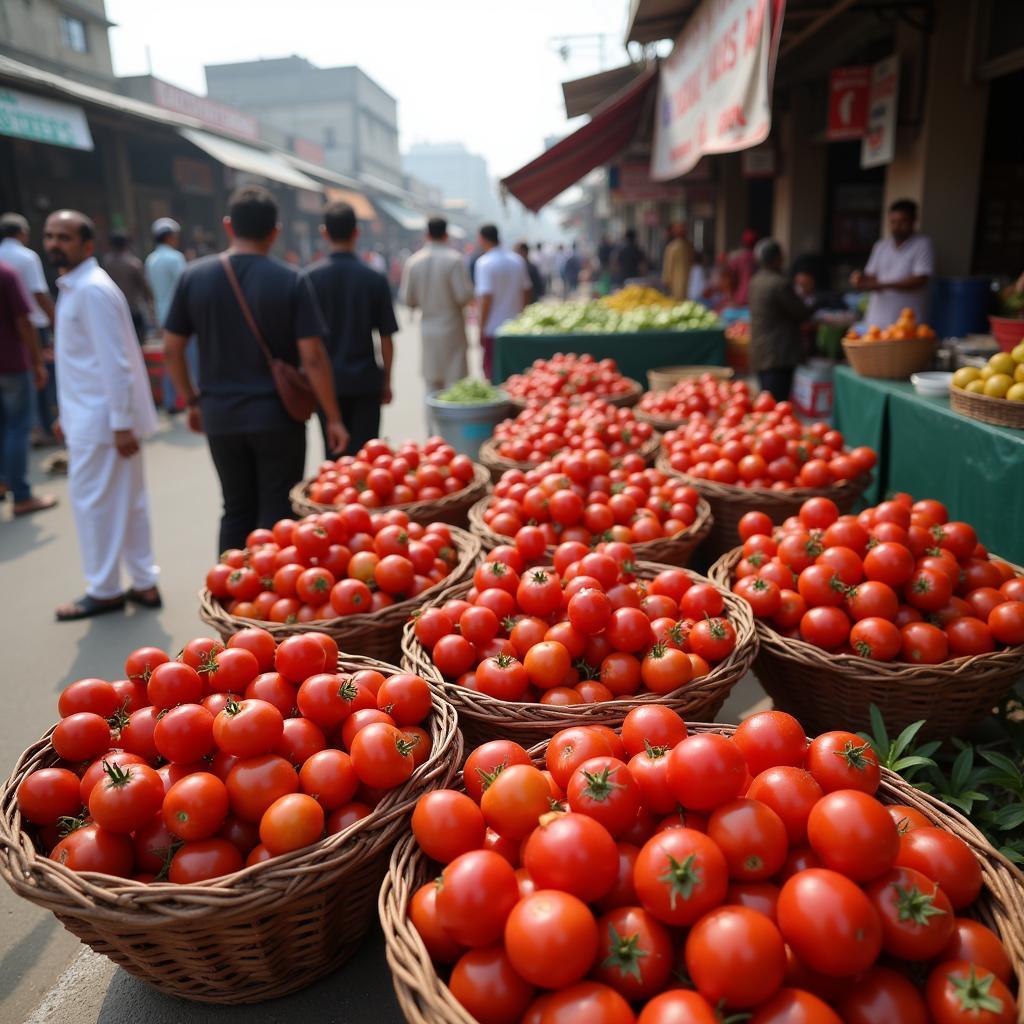 Cherry Tomatoes at a Pakistani Market