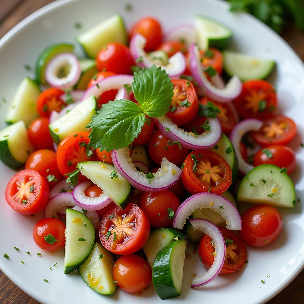 Cherry Tomatoes in Pakistani Salad