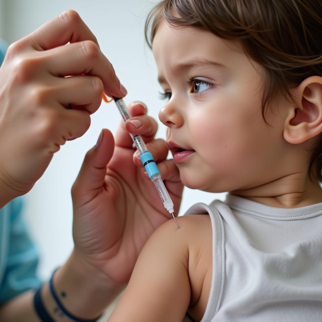 Child Receiving Hexaxim Vaccine