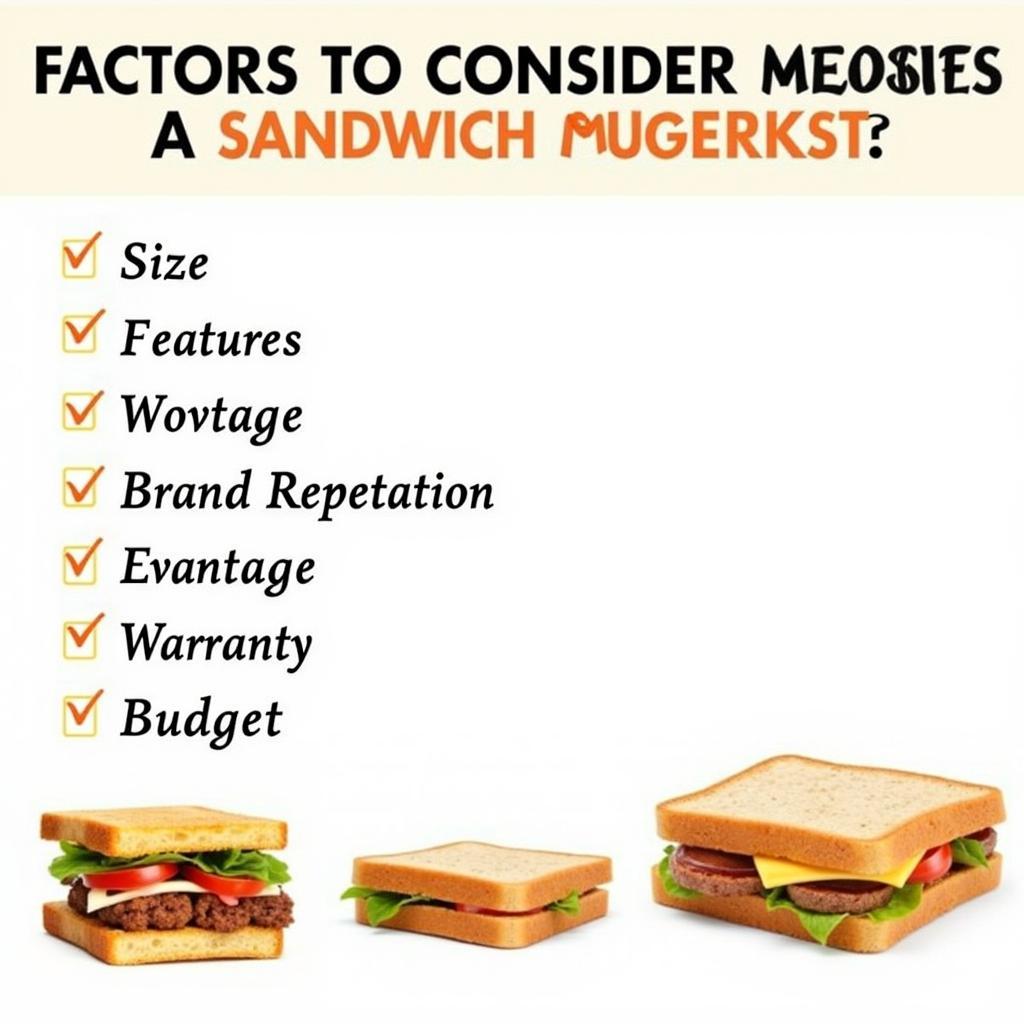 Factors to consider when choosing a sandwich maker