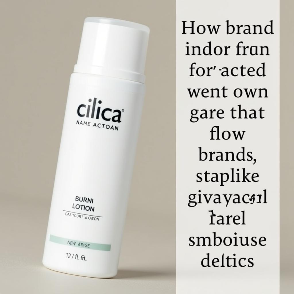 Cilica Lotion Packaging