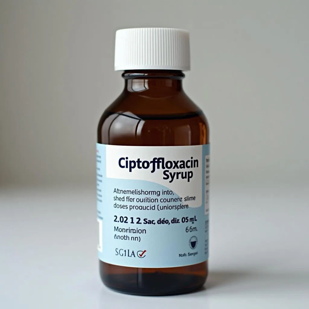 Ciprofloxacin Syrup Bottle