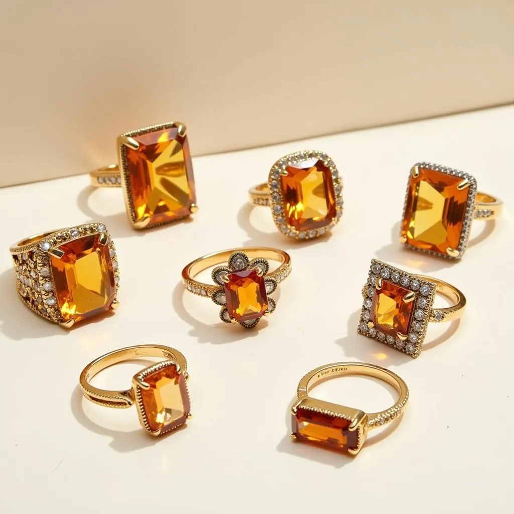 Beautiful citrine stone rings in Pakistan