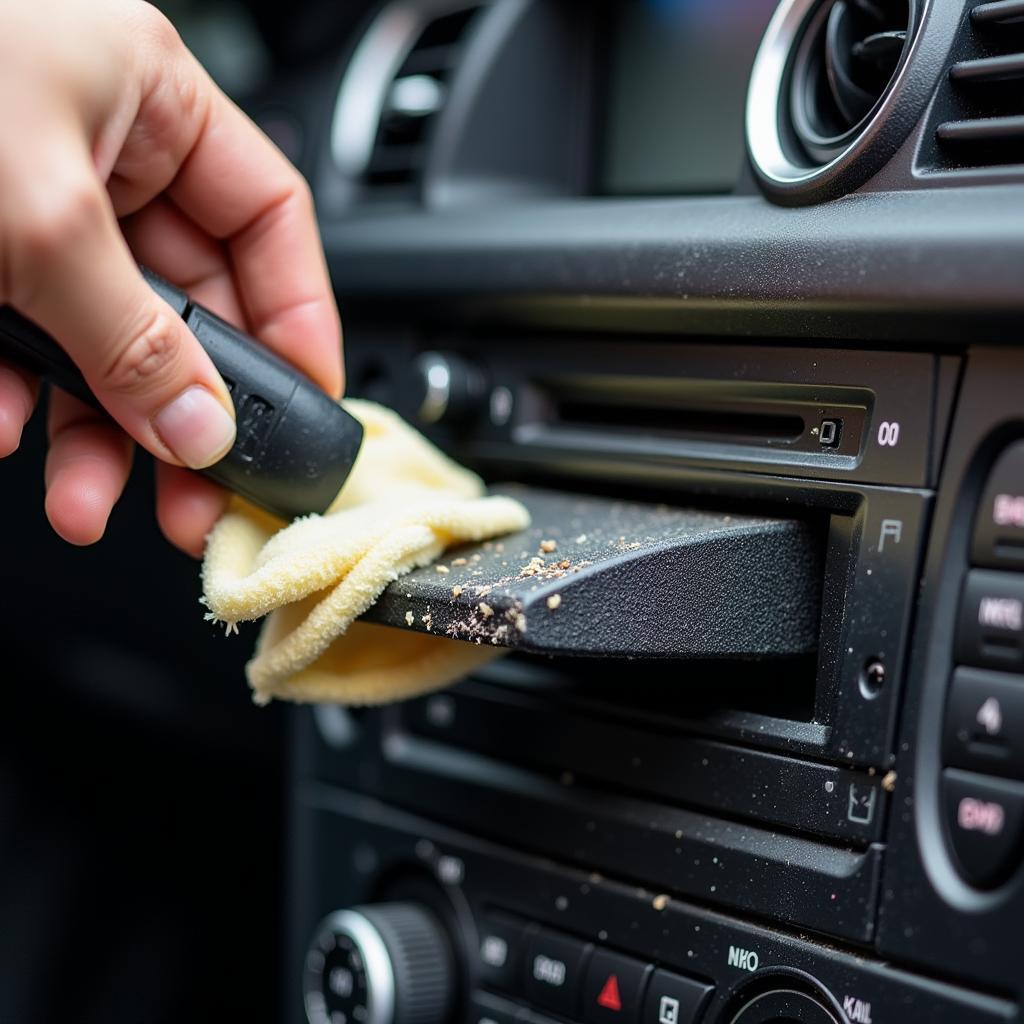 Cleaning a Car Tape Deck