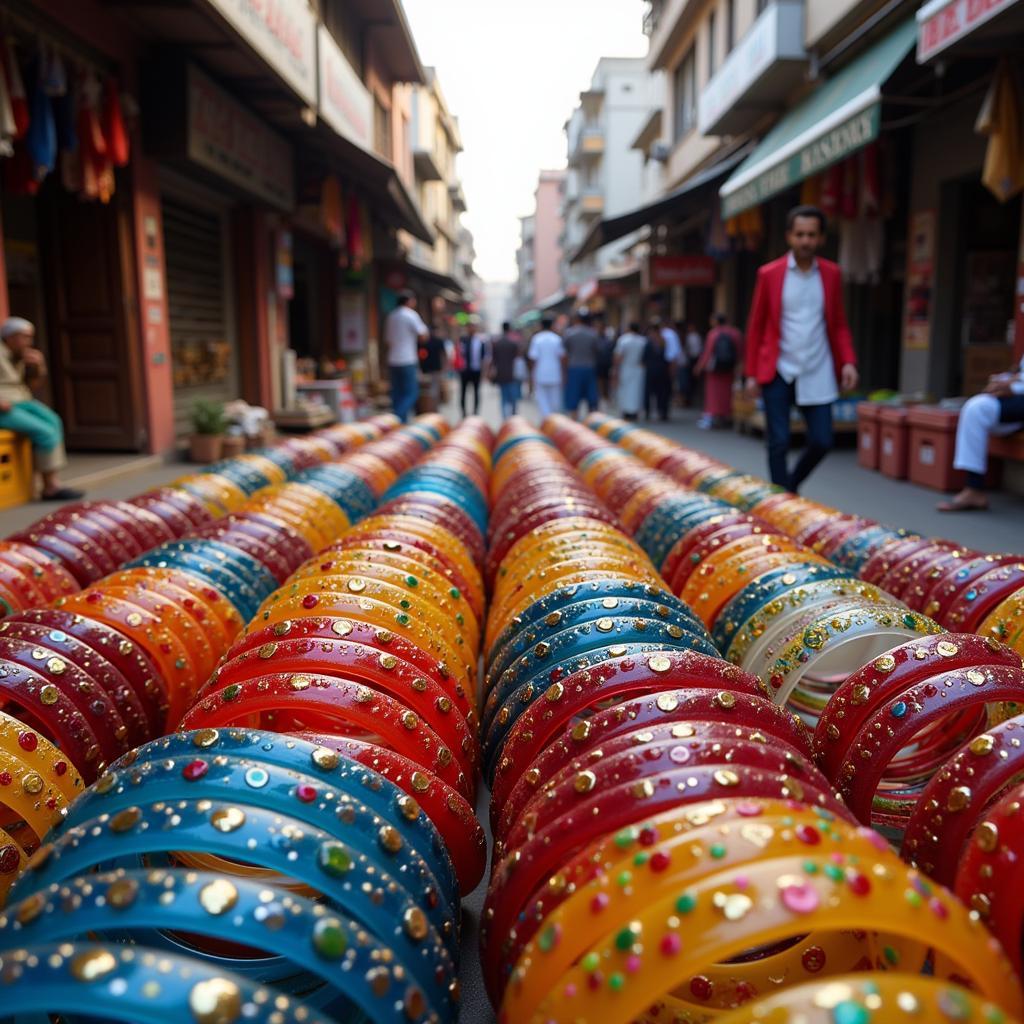 Colorful Glass Bangles in Pakistan