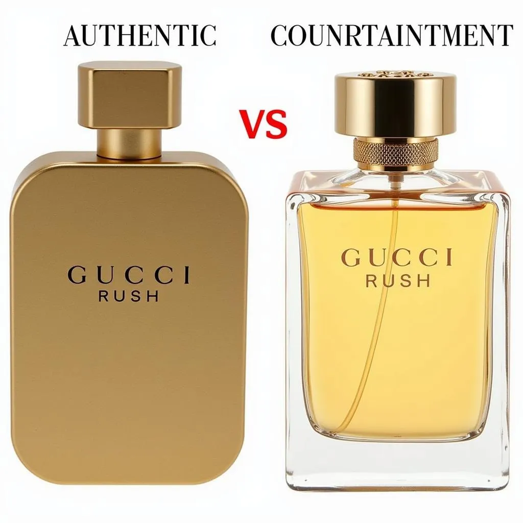 Comparing Authentic and Fake Gucci Rush Perfume