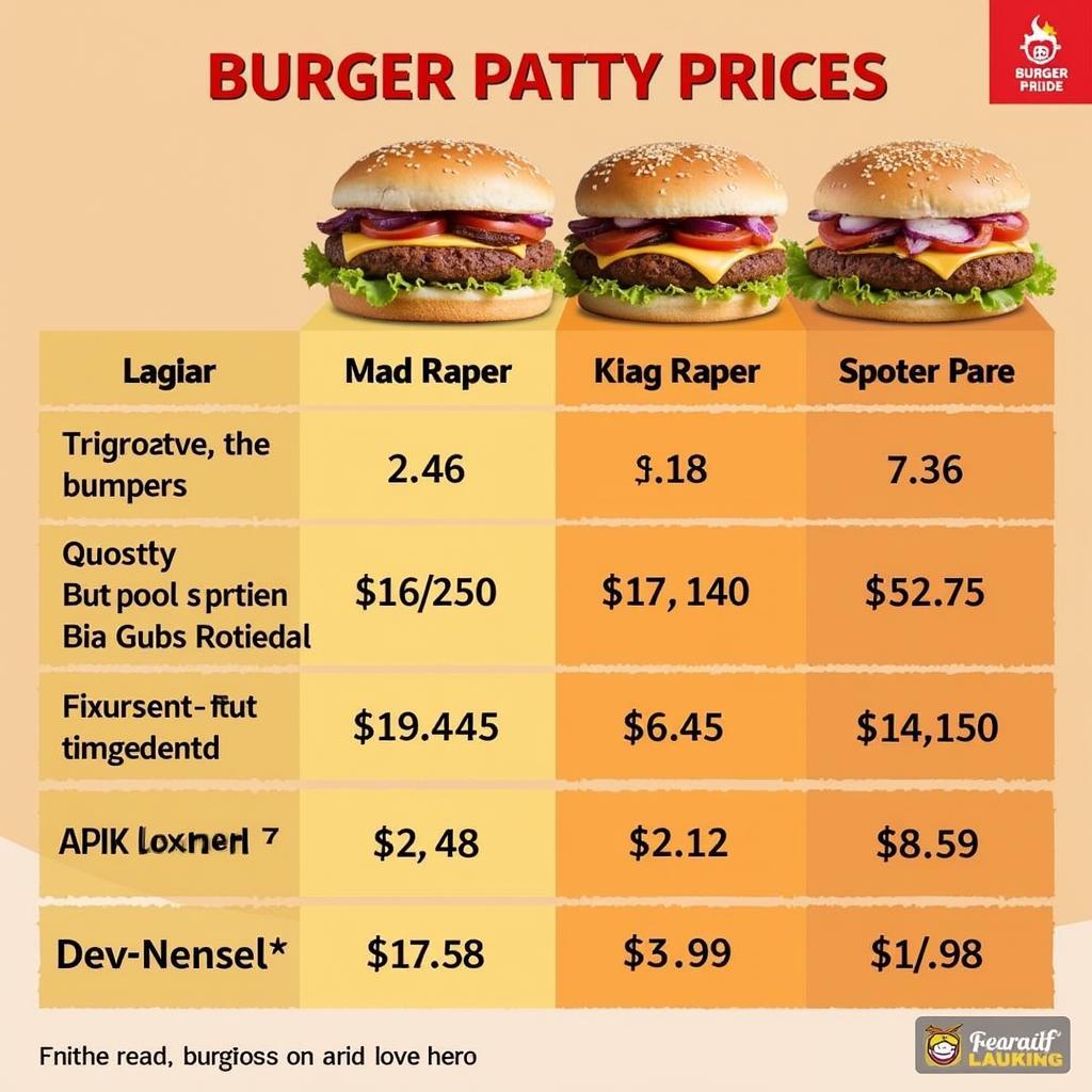 Comparing Burger Patty Prices in Pakistan