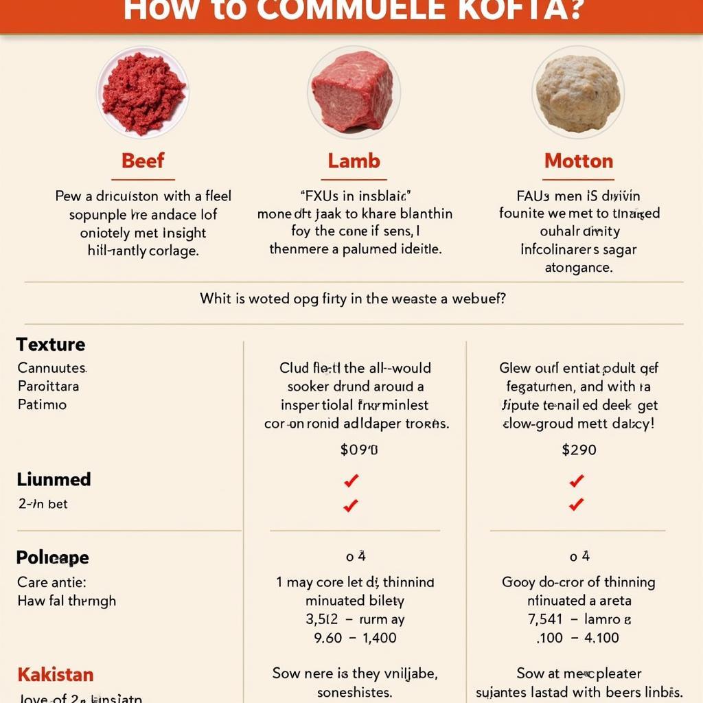 Comparing Different Meat Types for Kofta