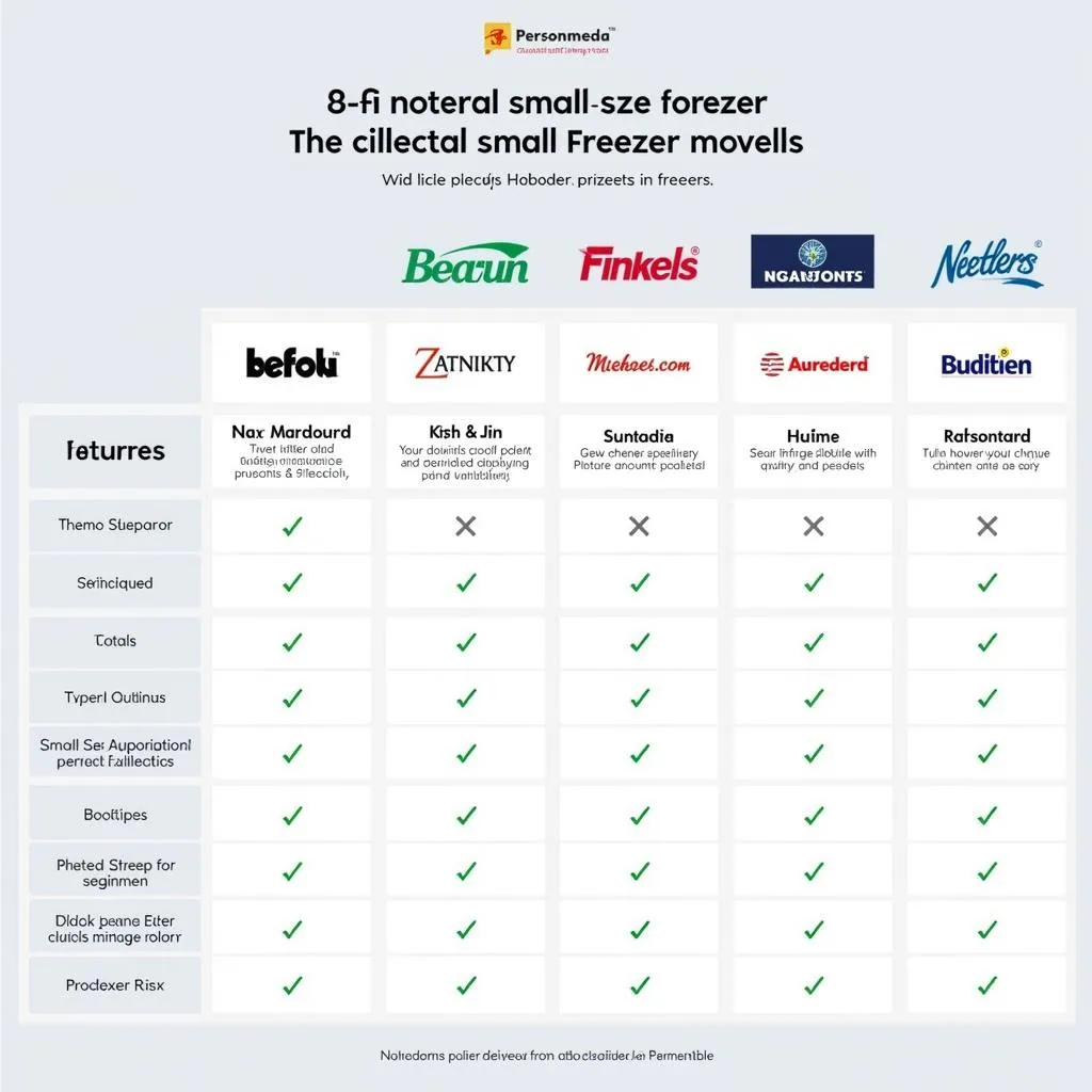 Comparison of Small Size Freezer Models