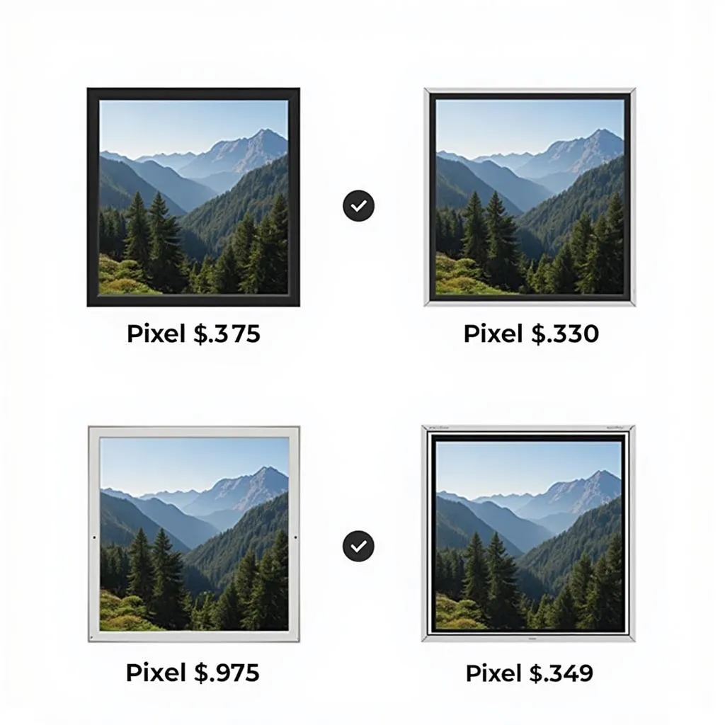 Comparison of different SMD screen pixel pitches