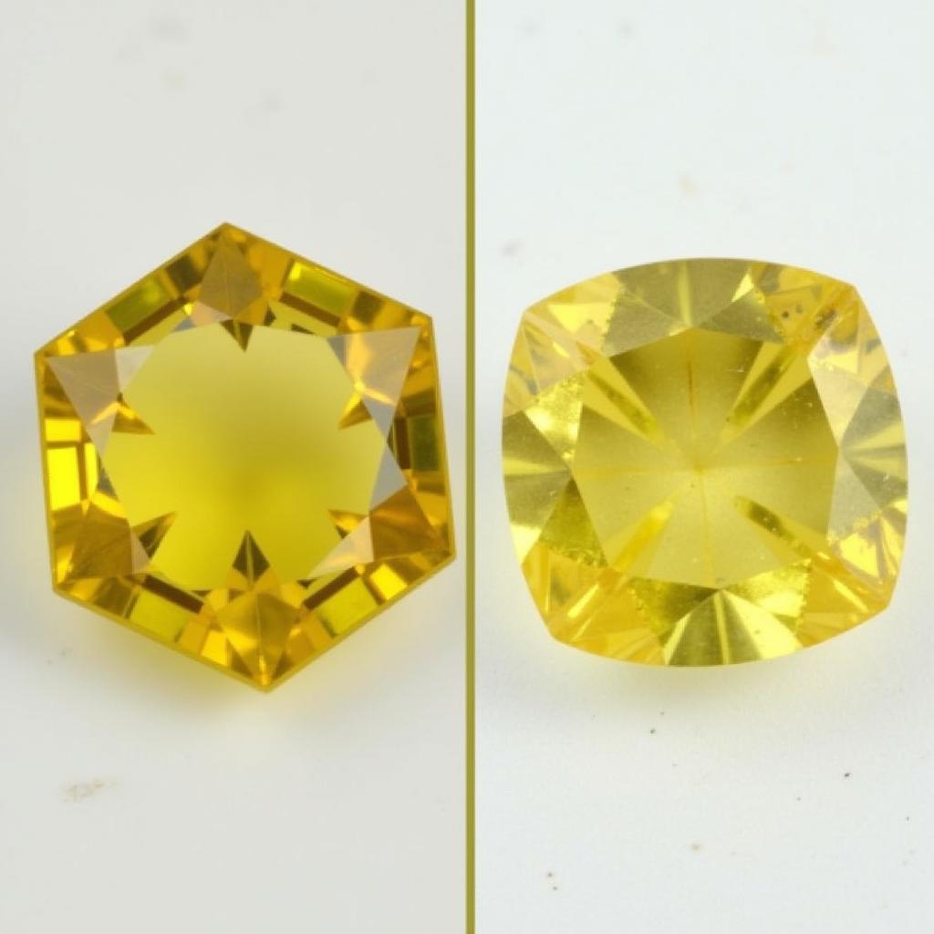 Comparing the clarity of different yellow sapphires