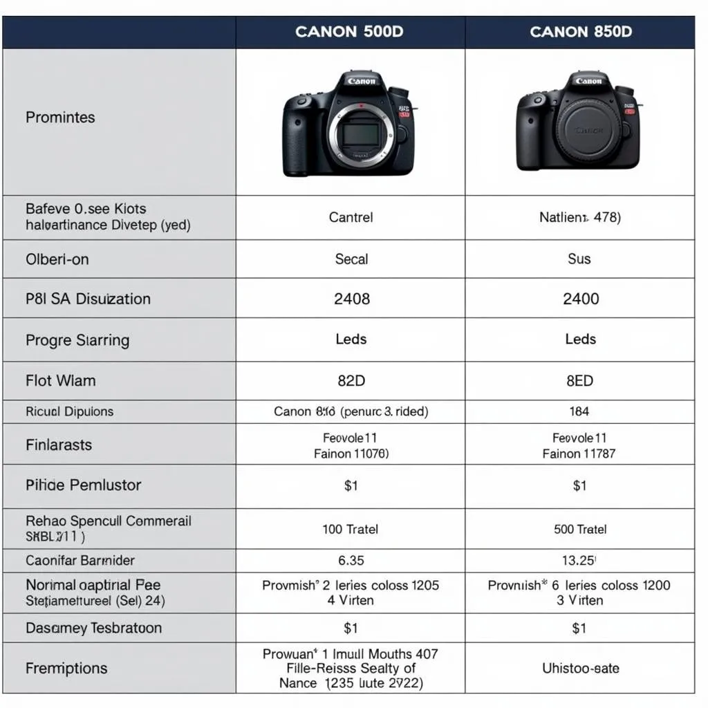 Comparison of Canon DSLRs