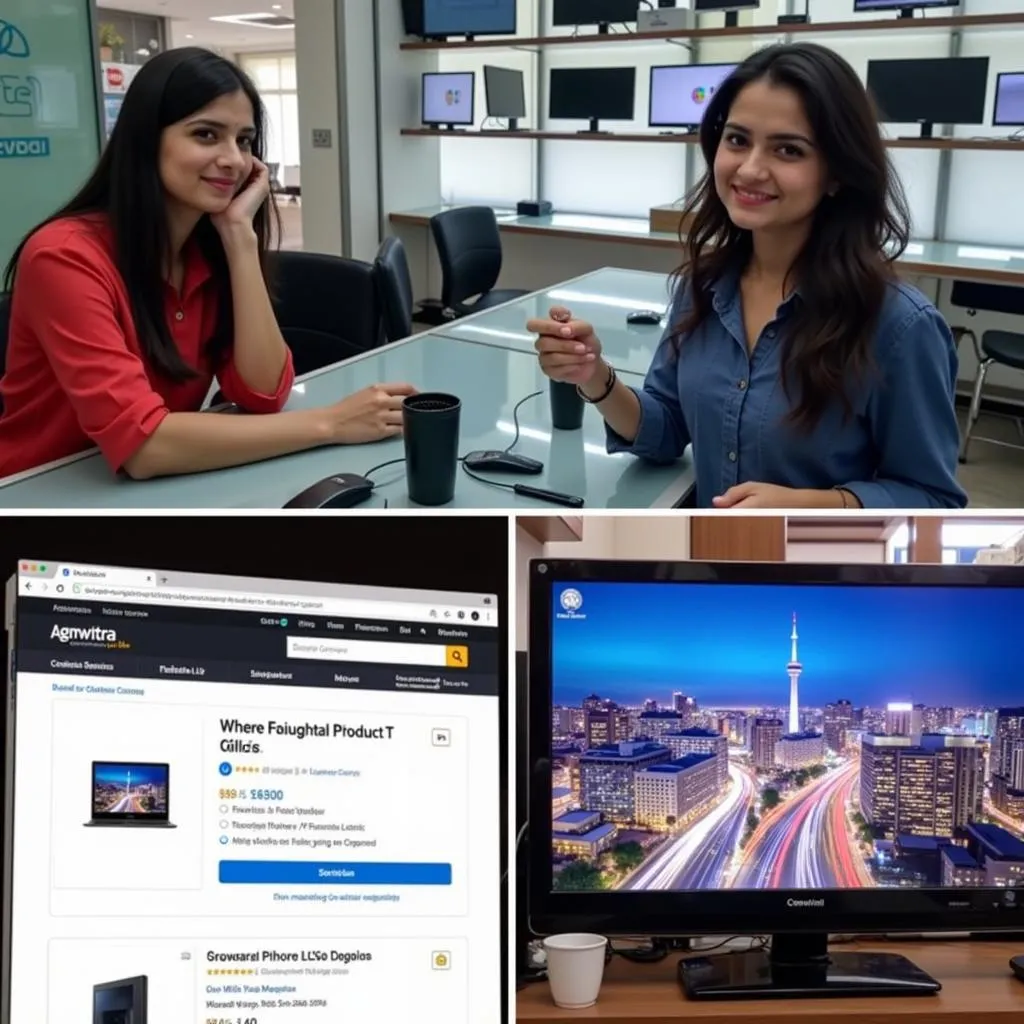 A Collage of Computer LCD Shopping Options in Pakistan