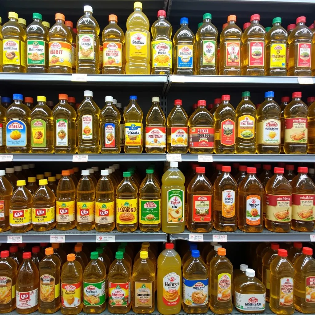 Pakistani cooking oil brands on supermarket shelves