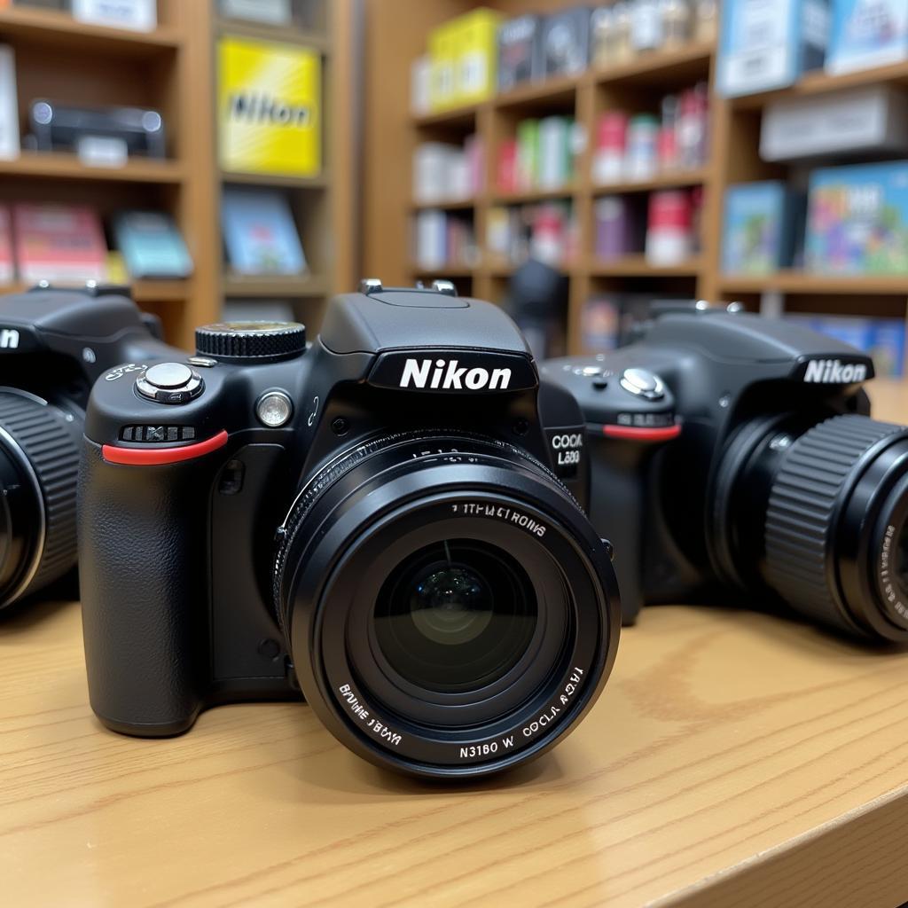 Nikon Coolpix L340 displayed in a camera store