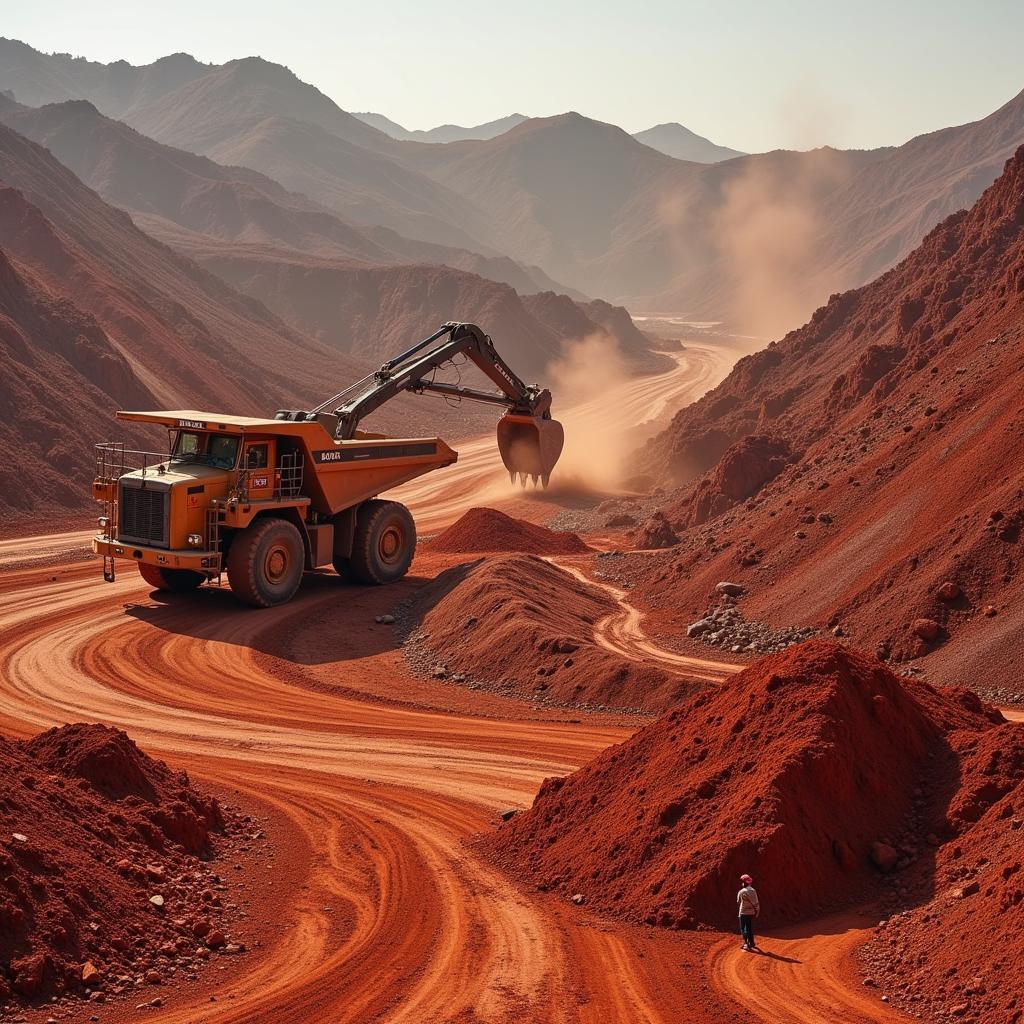 Copper mining operation in Pakistan