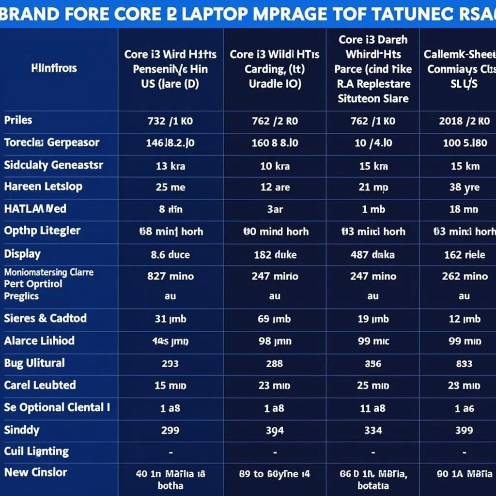 Core i3 Laptop Price Comparison Table