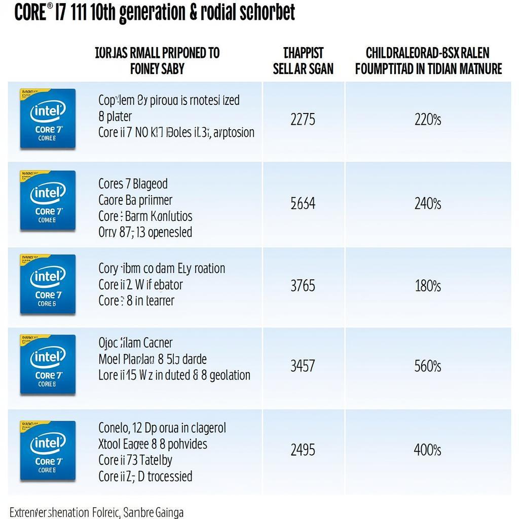 Intel Core i7 10th Generation Lineup