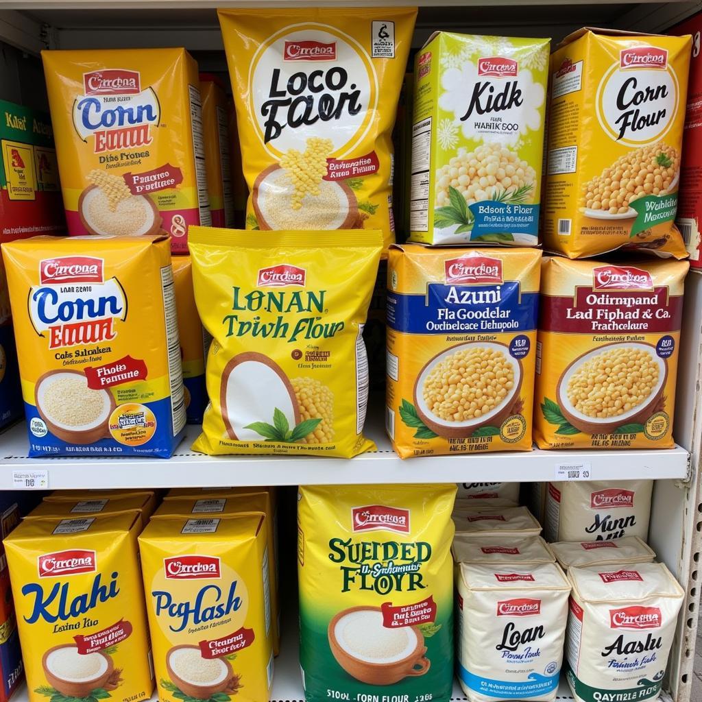 Different corn flour packaging options available in Pakistan