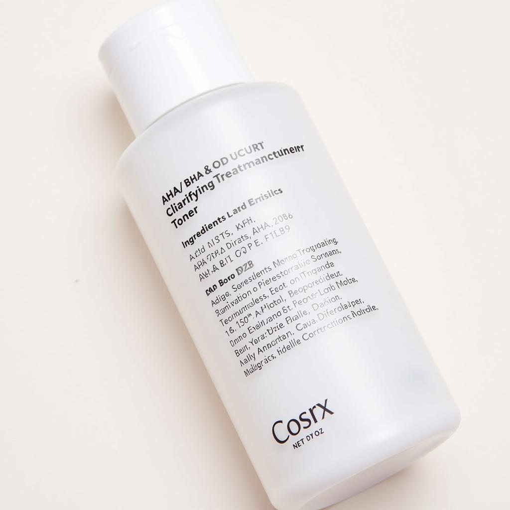 Cosrx AHA/BHA Toner Ingredients