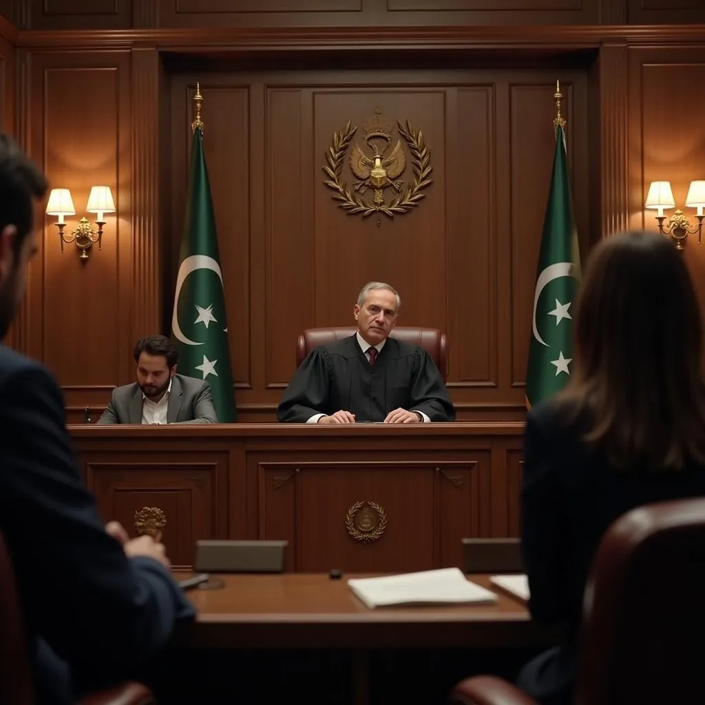 Courtroom Scene in Pakistan