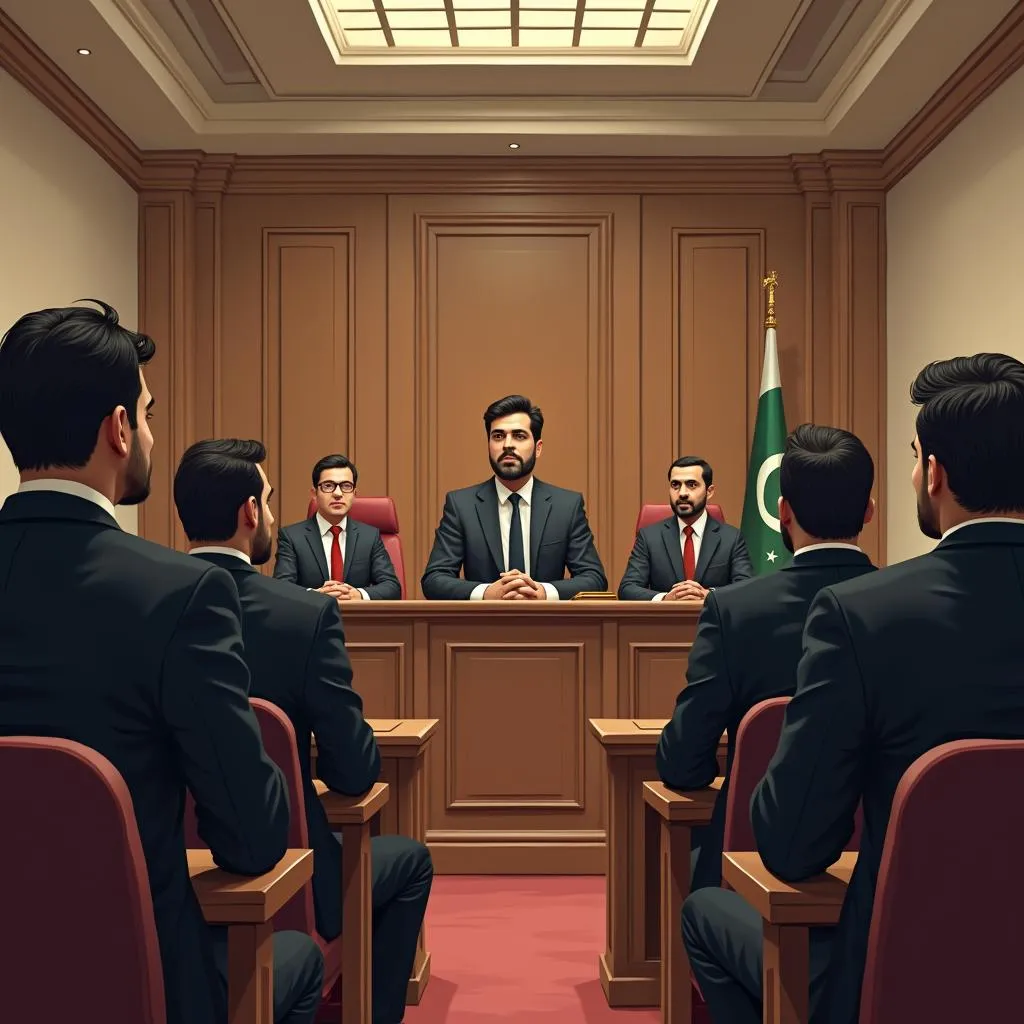 Courtroom Scene in Pakistan